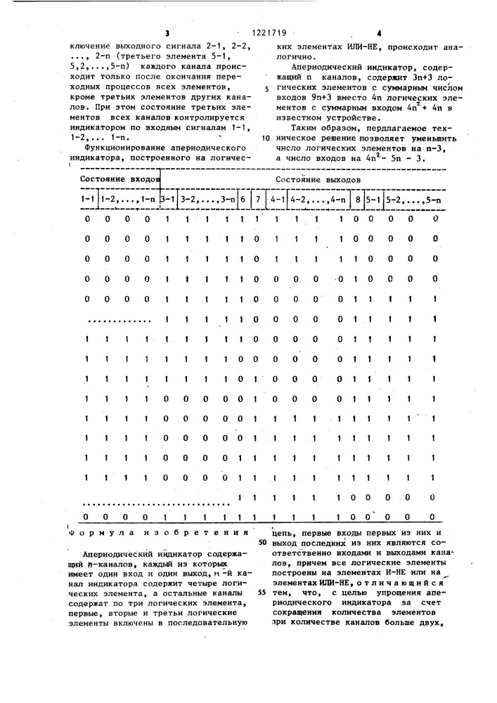 Апериодический индикатор (патент 1221719)