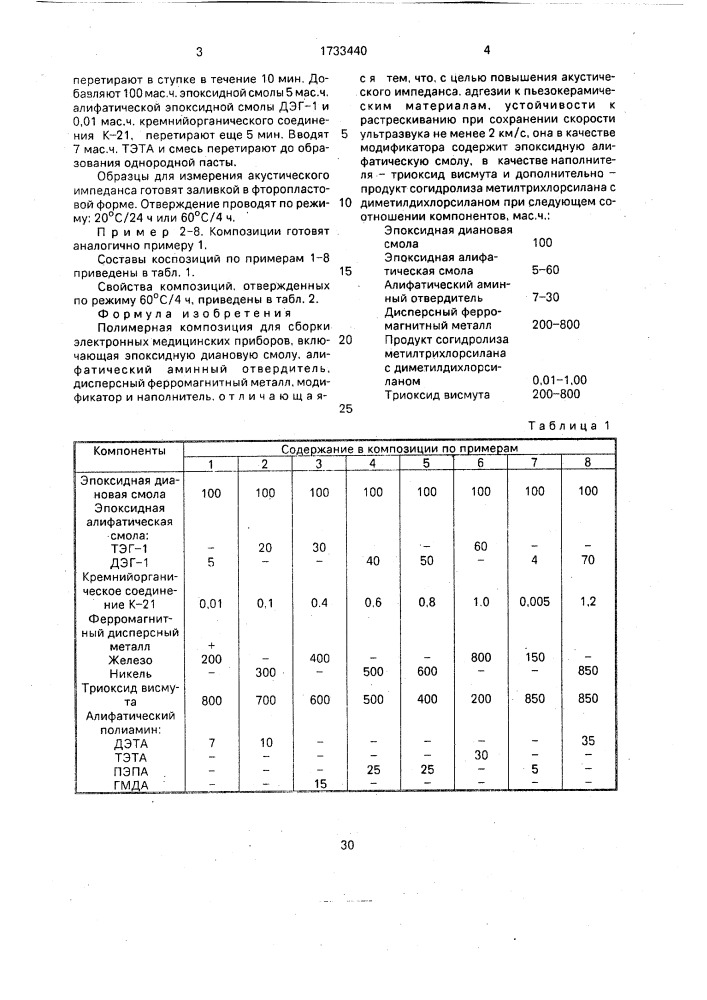 Полимерная композиция для сборки электронных медицинских приборов (патент 1733440)