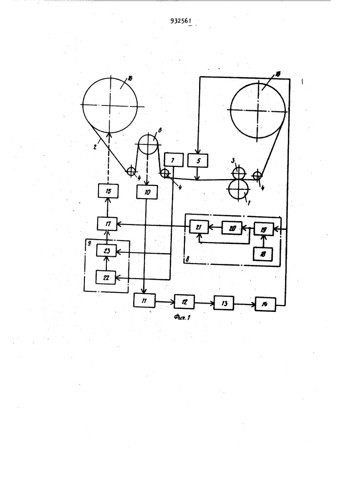 Устройство управления скоростью перемещения магнитной ленты (патент 932561)