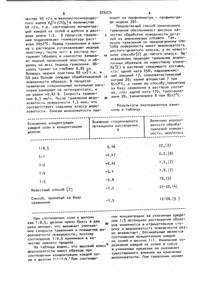 Способ травления деталей из алюминиевых сплавов (патент 926074)