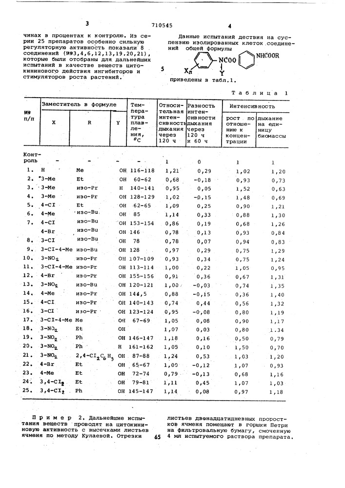 Регулятор роста растений (патент 710545)