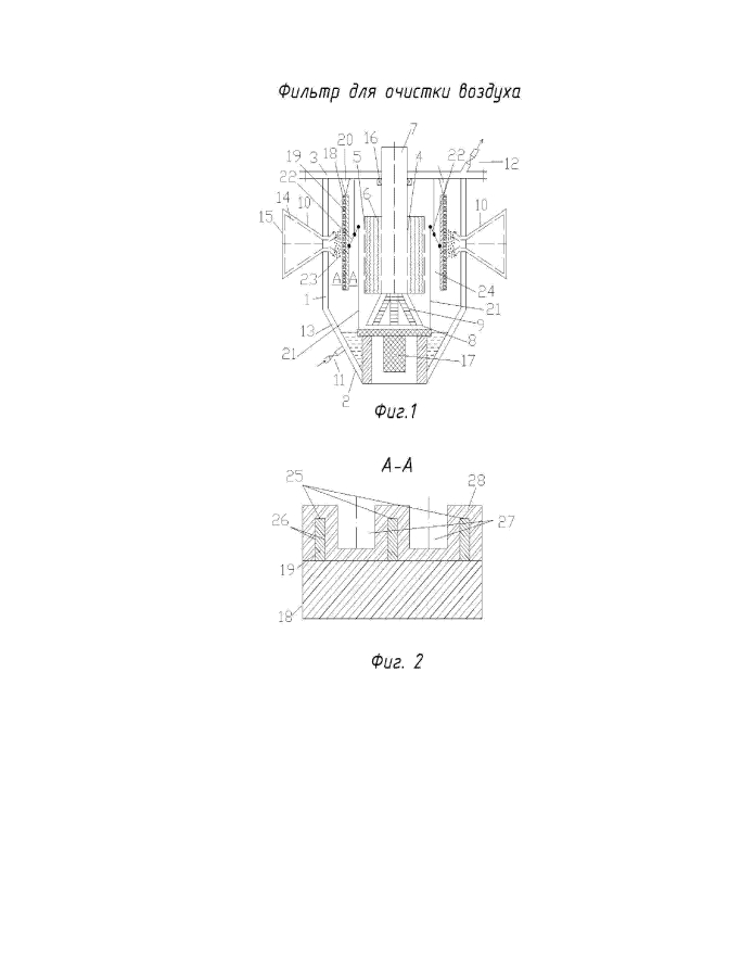 Фильтр для очистки воздуха (патент 2593292)