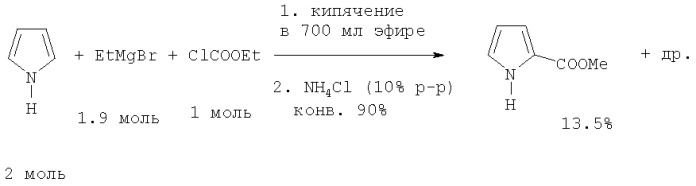 Способ получения метилового эфира 5-ацетилпиррол-2-карбоновой кислоты (патент 2404162)