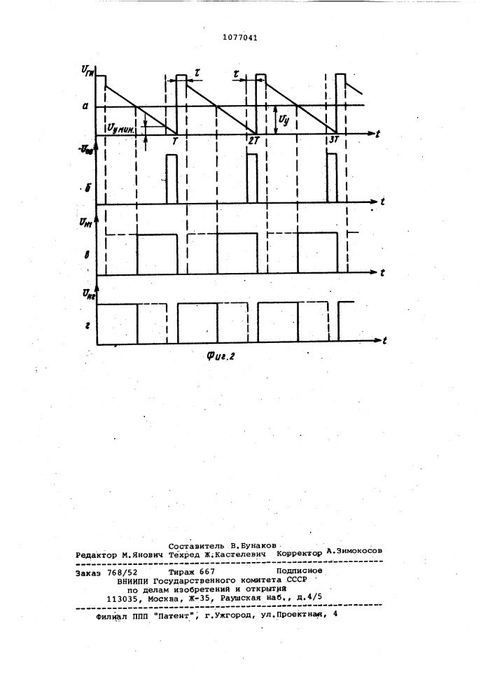 Устройство для управления тиристорным широтно-импульсным преобразователем (патент 1077041)