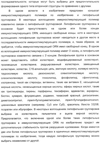 Мотивы последовательности рнк в контексте определенных межнуклеотидных связей, индуцирующие специфические иммуномодулирующие профили (патент 2435851)