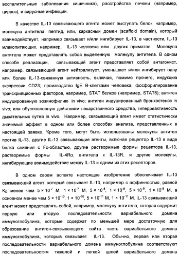 Il-13 связывающие агенты (патент 2434881)