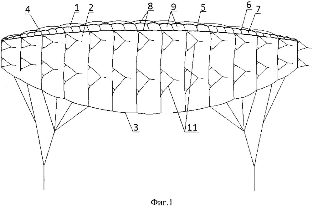 Планирующий парашют (патент 2654459)