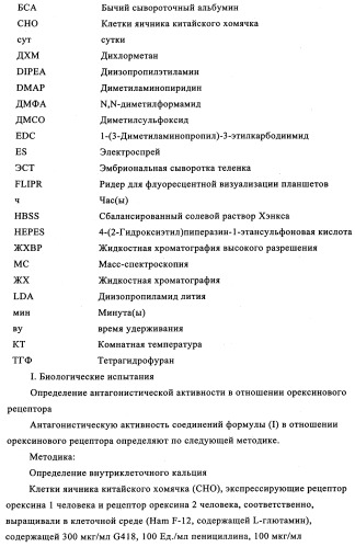 Производные тетрагидроизохинолилацетамида в качестве антагонистов орексинового рецептора (патент 2345985)
