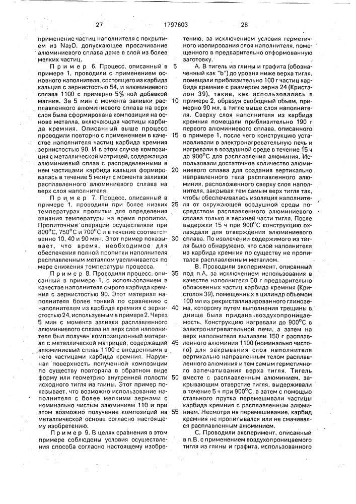 Способ получения изделий, содержащих композицию с металлической матрицей (патент 1797603)