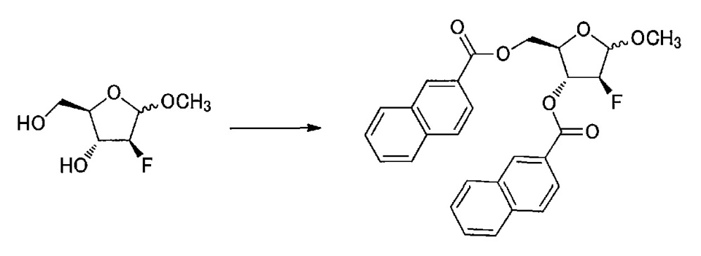 Синтетическое промежуточное соединение 1-(2-дезокси-2-фтор-4-тио-β-d-арабинофуранозил)цитозина, синтетическое промежуточное соединение тионуклеозида и способ их получения (патент 2633355)