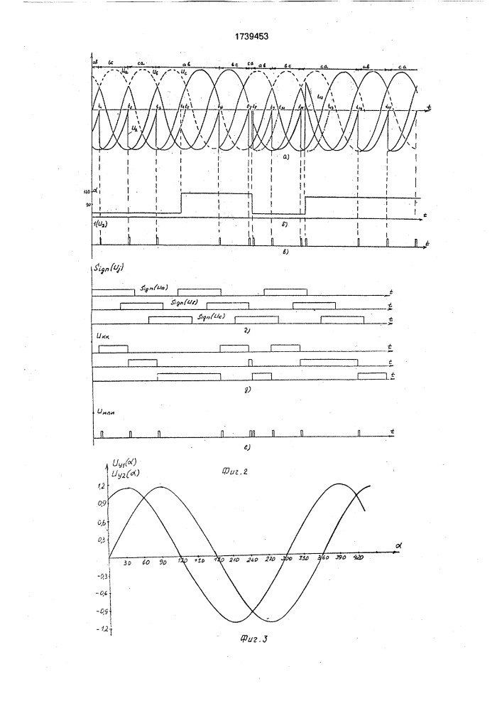 Устройство для управления @ -фазным тиристорным преобразователем (патент 1739453)