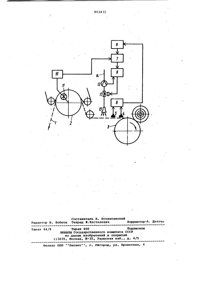 Способ автоматического управления процессом снятия статического электричества с бумажного полотна бумагоделательной машины (патент 903431)