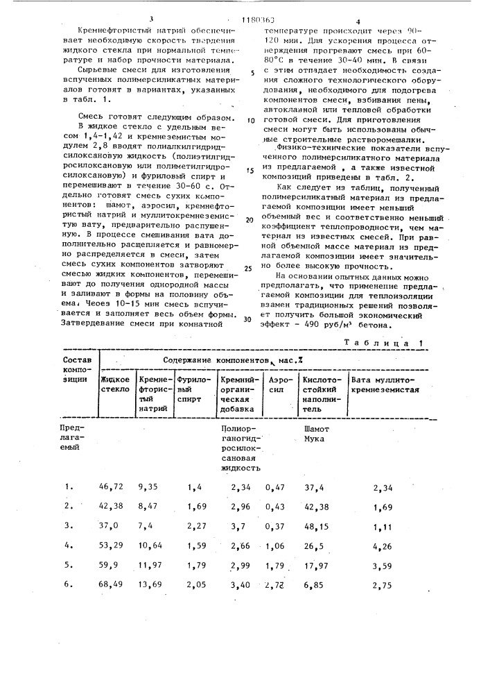 Полимерсиликатная композиция (патент 1180363)