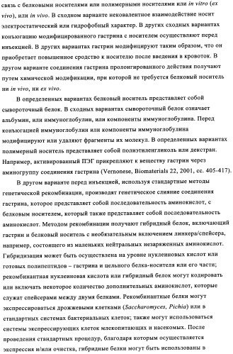Композиции и лекарственные формы на основе гастрина, методы применения и получения (патент 2350351)