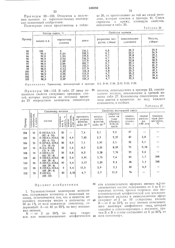 Патент ссср  346880 (патент 346880)