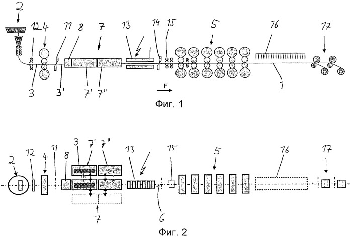 Способ и устройство для изготовления металлической полосы посредством прямой прокатки заготовки (патент 2429923)