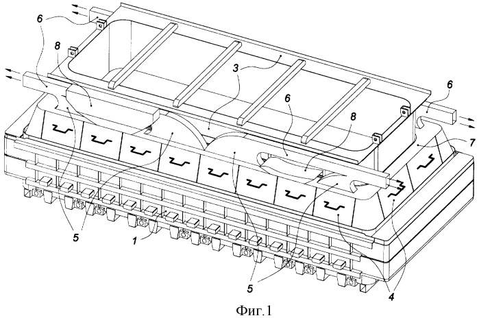 Устройство для сбора и удаления газов из алюминиевых электролизеров содерберга (патент 2328557)