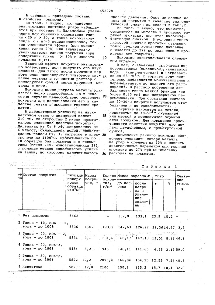 Покрытие металла перед горячей обработкой давлением (патент 652228)