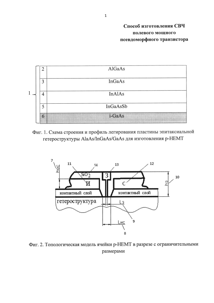 Способ изготовления свч полевого мощного псевдоморфного транзистора (патент 2633724)