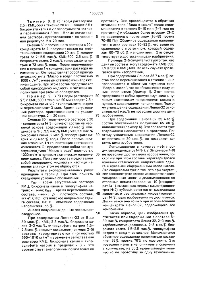 Состав на нефтяной основе для закупоривания пластов (патент 1668632)