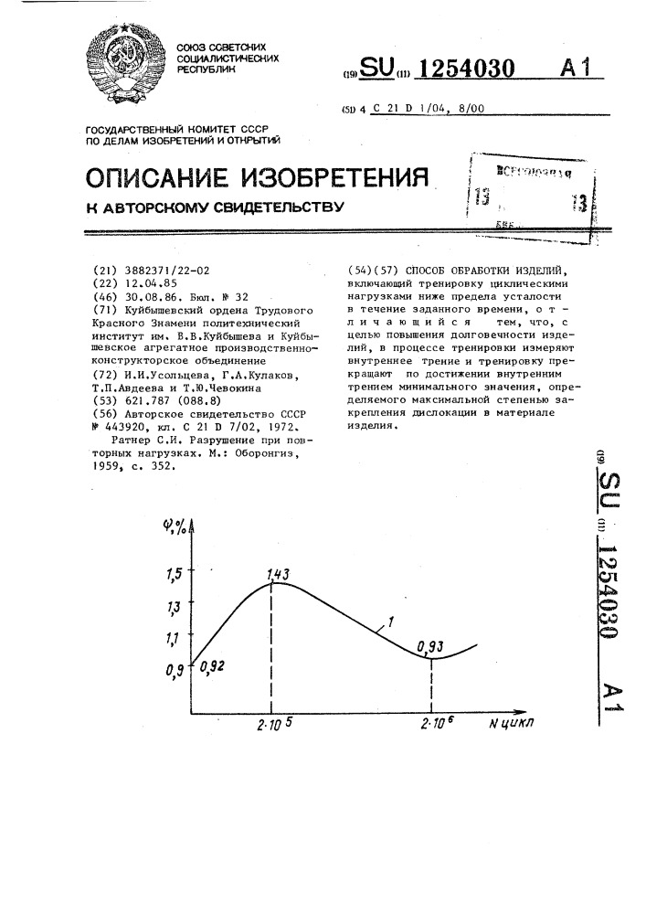 Способ обработки изделий (патент 1254030)