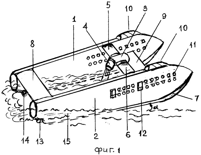 Реактивный катамаран (патент 2313466)