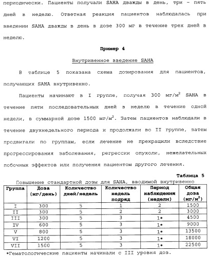 Способы лечения рака с использованием ингибиторов hdac (патент 2356547)