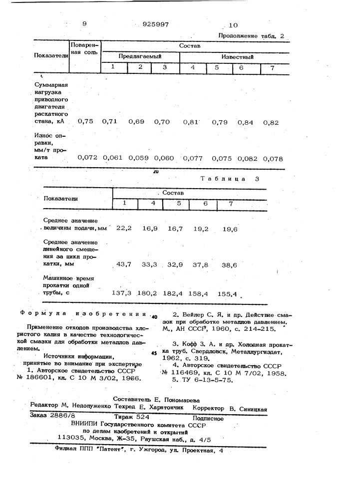 Технологическая смазка для обработки металлов давлением (патент 925997)