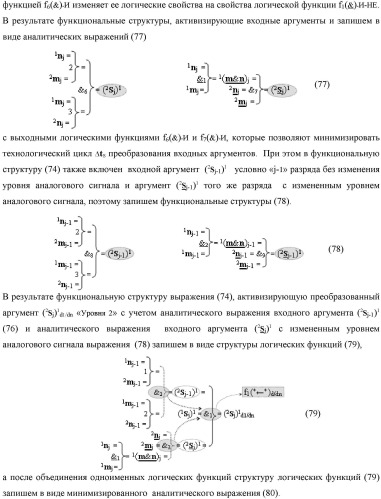 Функциональная выходная структура условно разряда &quot;j&quot; сумматора fcd( )ru с максимально минимизированным технологическим циклом  t  для промежуточных аргументов слагаемых (2sj)2 d1/dn &quot;уровня 2&quot; и (1sj)2 d1/dn &quot;уровня 1&quot; второго слагаемого и промежуточных аргументов (2sj)1 d1/dn &quot;уровня 2&quot; и (1sj)1 d1/dn &quot;уровня 1&quot; первого слагаемого формата &quot;дополнительный код ru&quot; с формированием результирующих аргументов суммы (2sj)f(2n) &quot;уровня 2&quot; и (1sj)f(2n) &quot;уровня 1&quot; в том же формате (варианты русской логики) (патент 2480814)