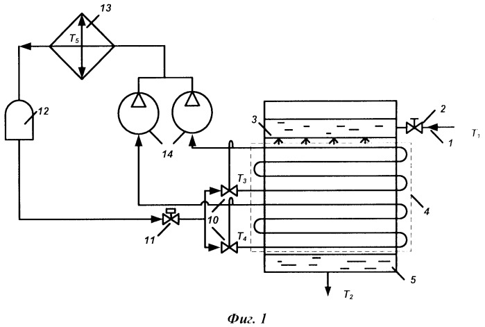 Способ охлаждения жидкости и устройство для его осуществления (патент 2402899)