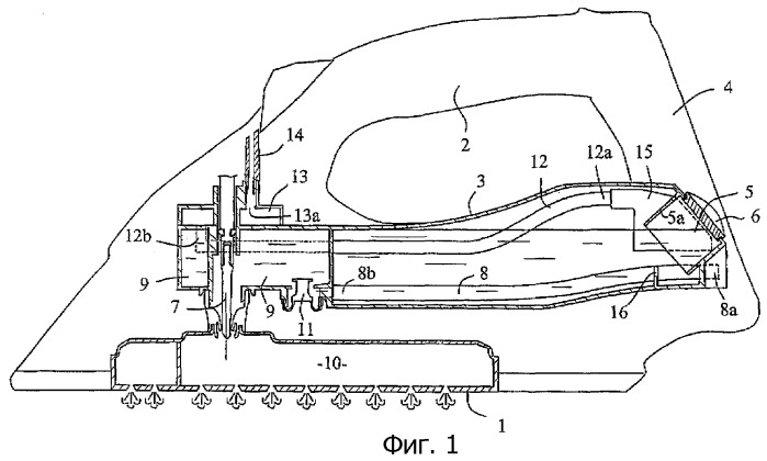 Утюг, содержащий водяной резервуар, оборудованный заливным отверстием на задней стороне утюга (патент 2346093)