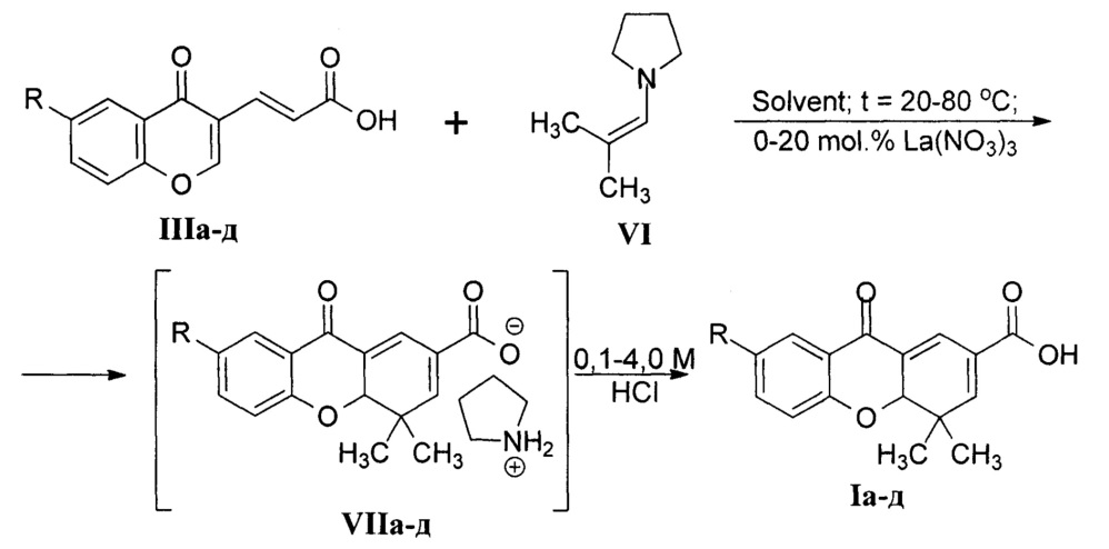 Способ получения 7-замещенных 4,4-диметил-9-оксо-4,4а-дигидро-9н-ксантен-2-карбоновых кислот и их цитотоксическая активность (патент 2645679)