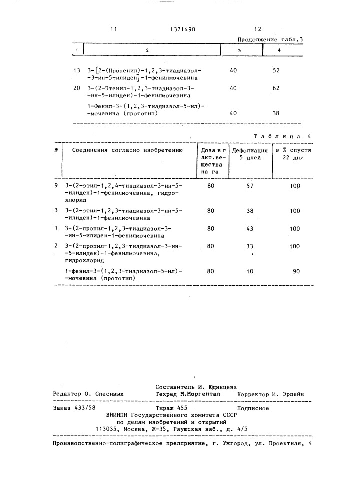 Дефолиирующее средство (патент 1371490)