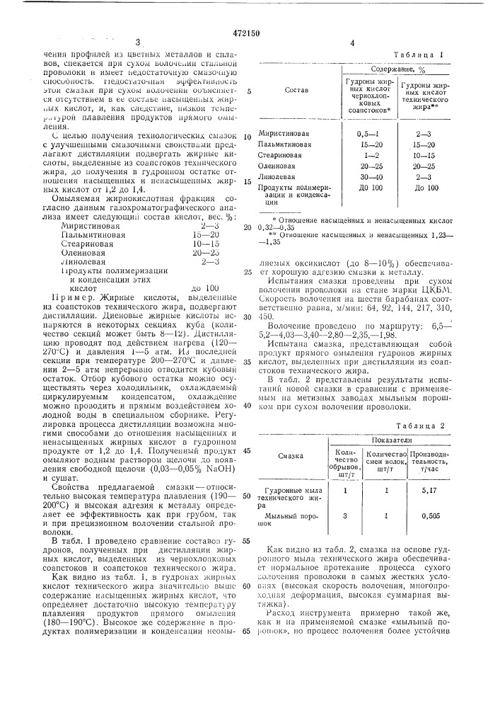 Способ получения смазки для холодной обработки металлов (патент 472150)