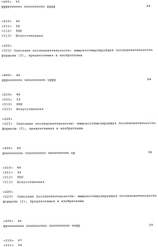 Нуклеиновая кислота формулы (i): glxmgn или (ii): glxmgn, предназначенная для применения прежде всего в качестве иммуностимулятора/адъюванта (патент 2487938)