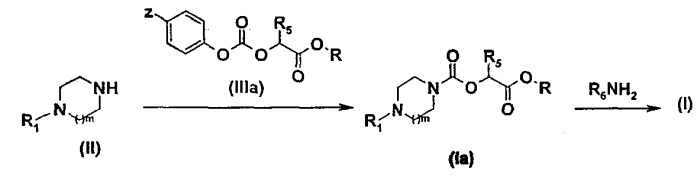 Производные 1-пиперазин- и 1-гомопиперазинкарбоксилатов, их получение и их применение в терапии (патент 2356890)