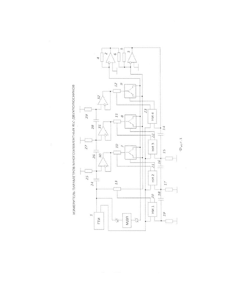 Измеритель параметров многоэлементных rlc- двухполюсников (патент 2615014)