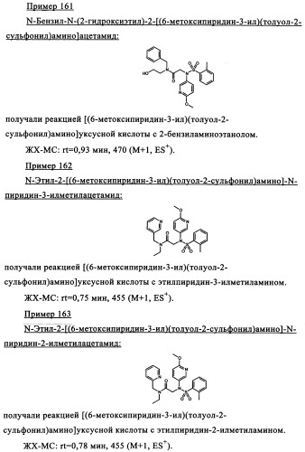 Производные сульфониламиноуксусной кислоты и их применение в качестве антагонистов рецепторов орексина (патент 2334735)
