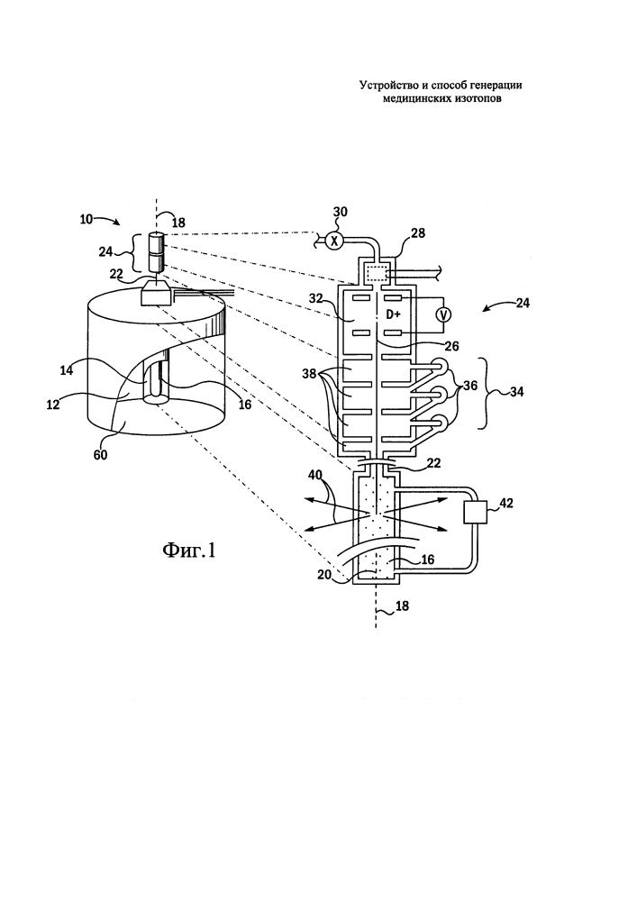 Устройство и способ генерации медицинских изотопов (патент 2625342)