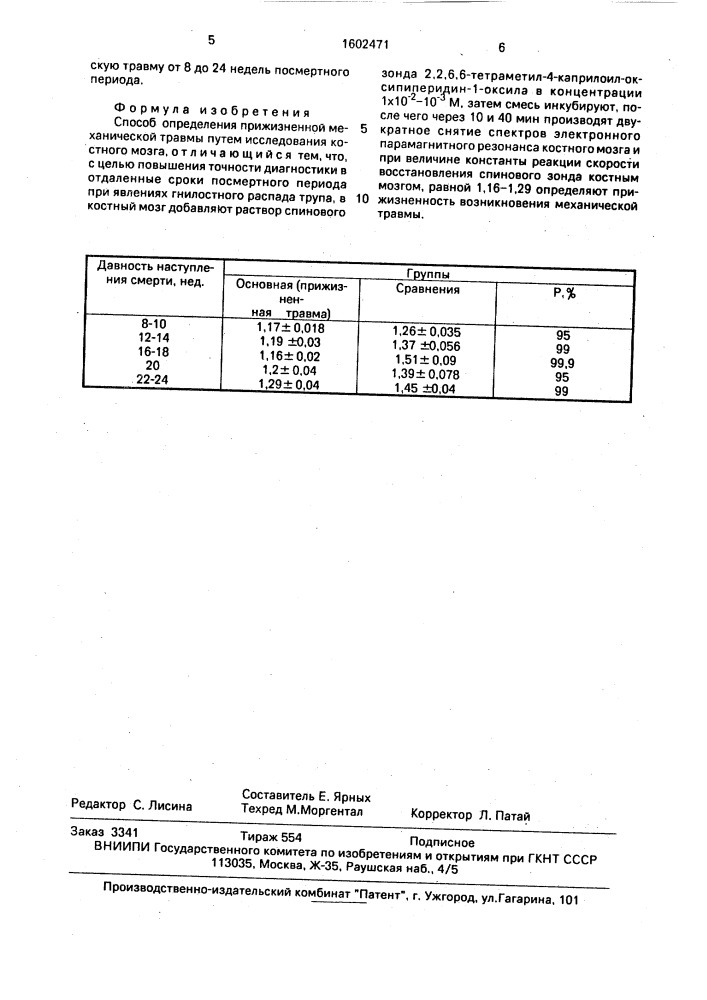 Способ определения прижизненной механической травмы (патент 1602471)