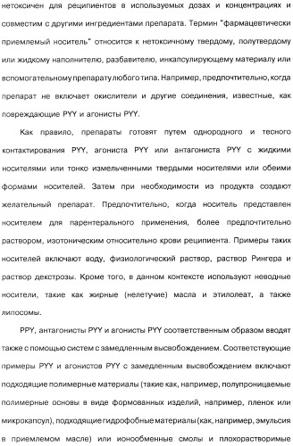 Способ модификации пищевого поведения и применение pyy или его агониста в качестве средства для модификации пищевого поведения (патент 2317104)
