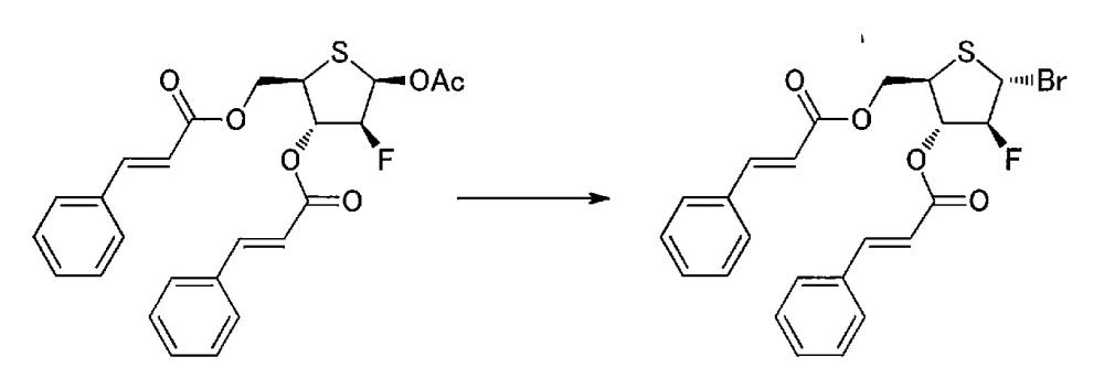 Синтетическое промежуточное соединение 1-(2-дезокси-2-фтор-4-тио-β-d-арабинофуранозил)цитозина, синтетическое промежуточное соединение тионуклеозида и способ их получения (патент 2633355)