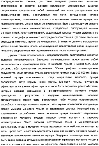 Способы лечения мочеполовых-неврологических расстройств с использованием модифицированных клостридиальных токсинов (патент 2491086)
