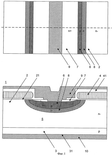 Полупроводниковый прибор с изолированным затвором (патент 2407107)