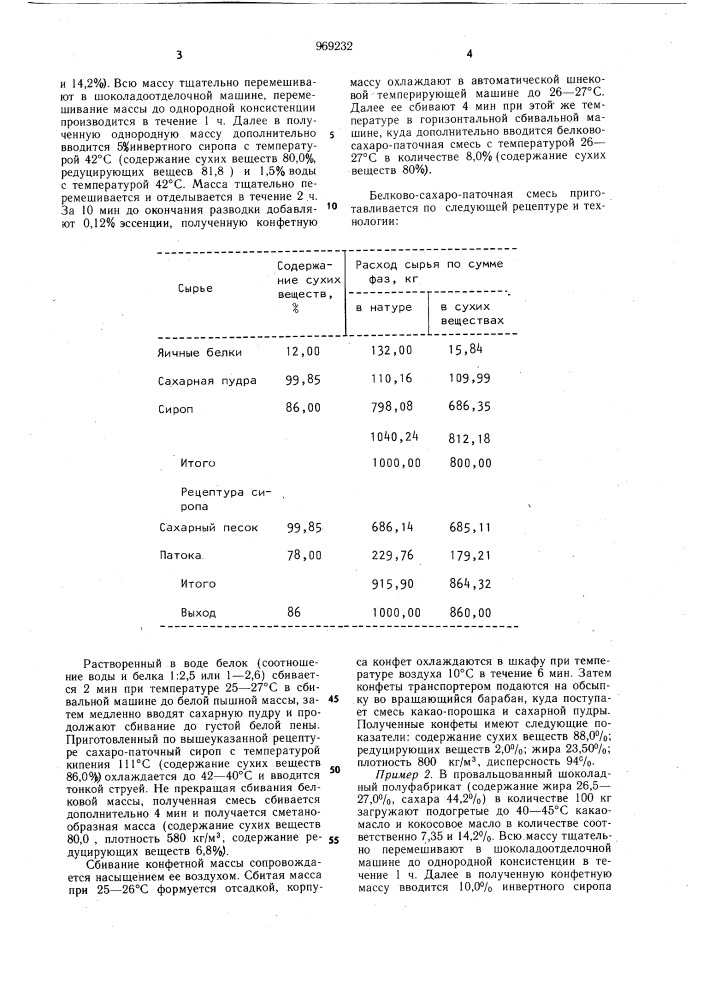 Способ производства кремовых конфет (патент 969232)