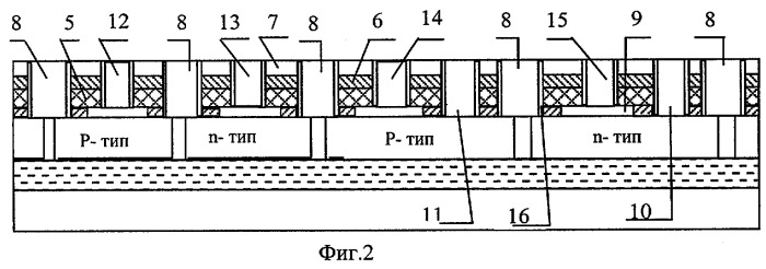 Способ изготовления самосовмещенного бикмоп прибора (патент 2295800)