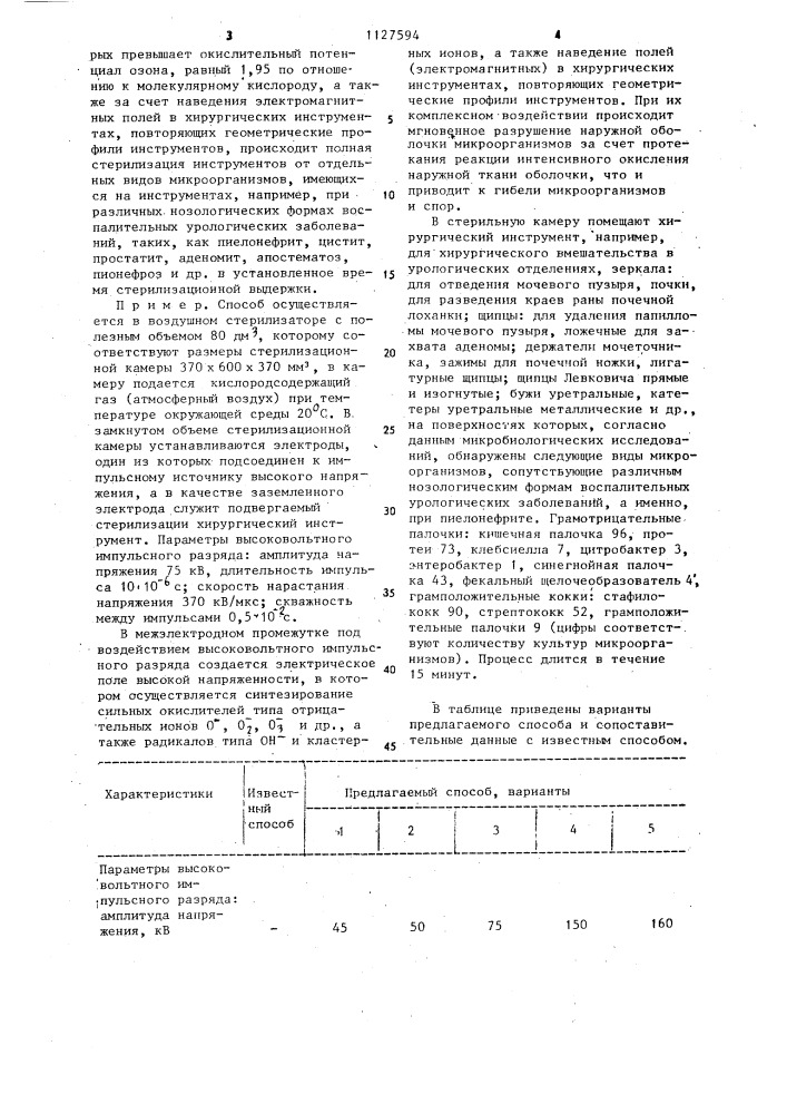 Способ стерилизации хирургического инструмента (патент 1127594)