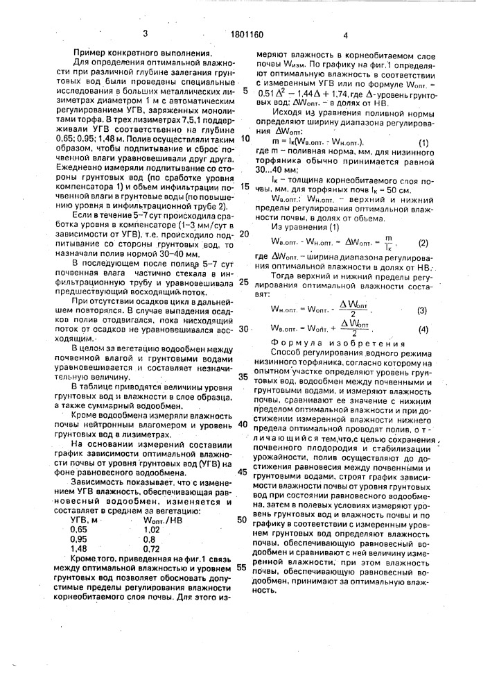 Способ регулирования водного режима низинного торфяника (патент 1801160)