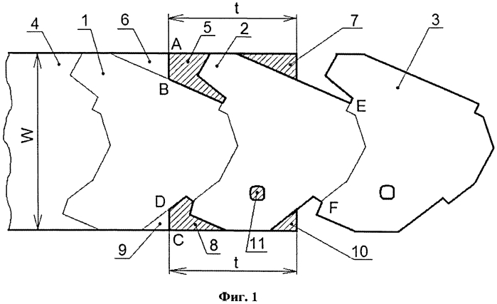 Способ малоотходной однорядной вырубки заготовок из рулона ленты или полосы (патент 2564652)