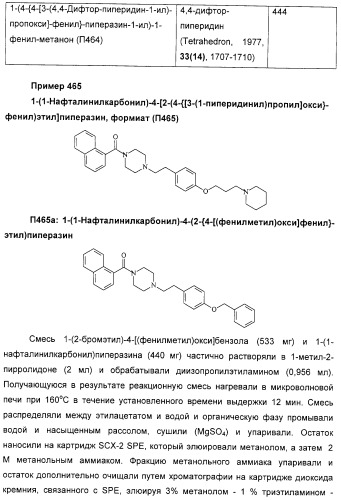 Замещенные пиперазины, (1,4)-диазепины и 2,5-диазабицикло[2.2.1]гептаны в качестве н1-и/или н3-антагонистов гистамина или обратных н3-антагонистов гистамина (патент 2328494)